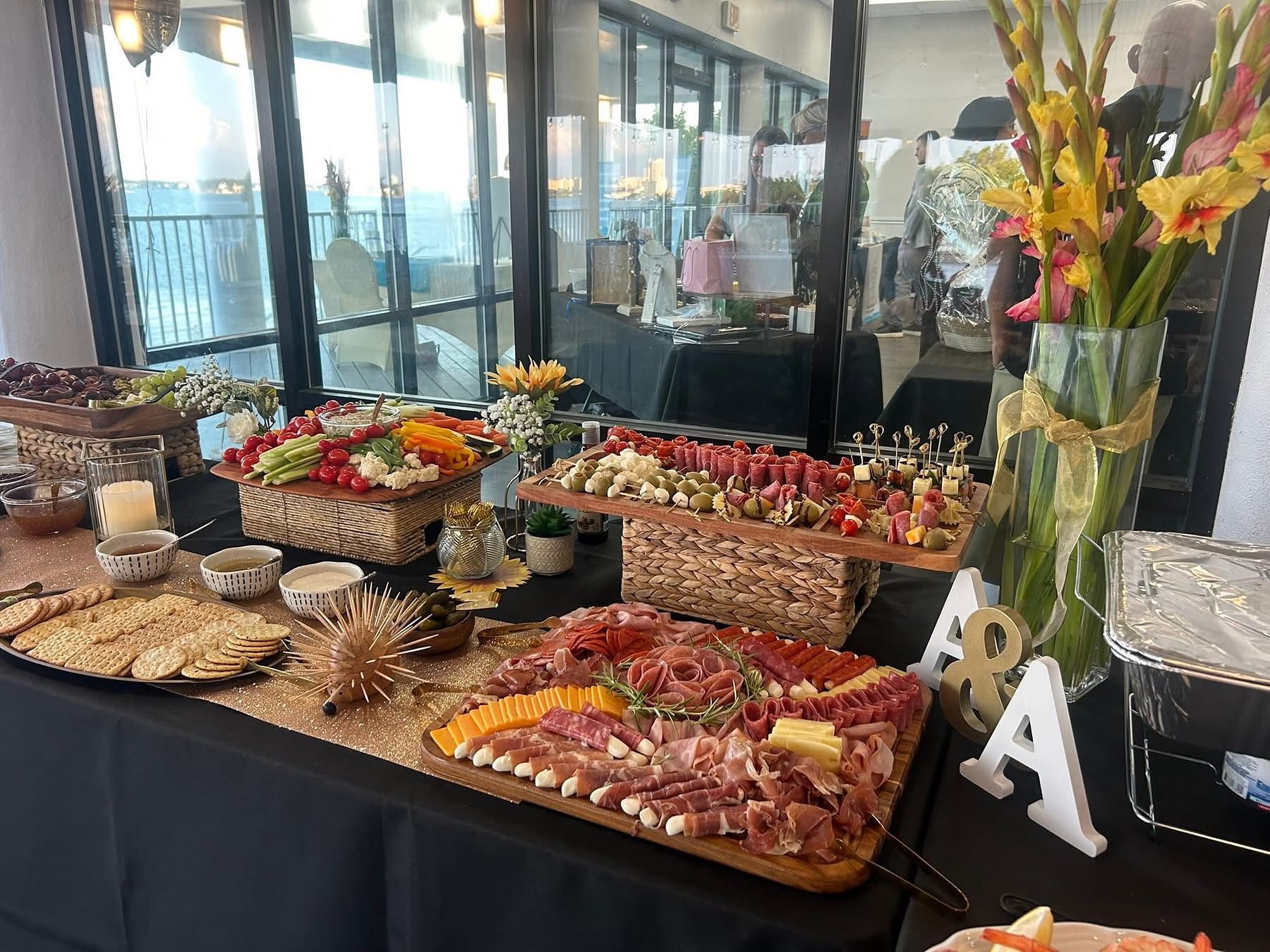 Expansive grazing table setup